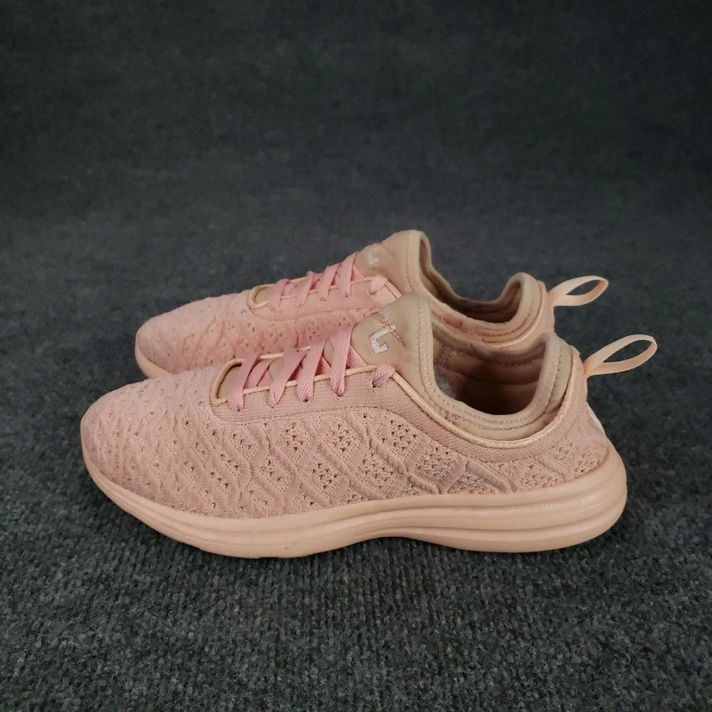 APL Techloom Phantom Shoes Womens Size 9 Pink Knit Running‎ Gym Sneakers